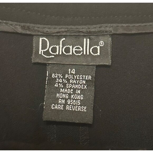 Rafaella Black High-Rise Dress Pants Polyester Rayon Blend Women's Size 14-READ - Picture 3 of 14